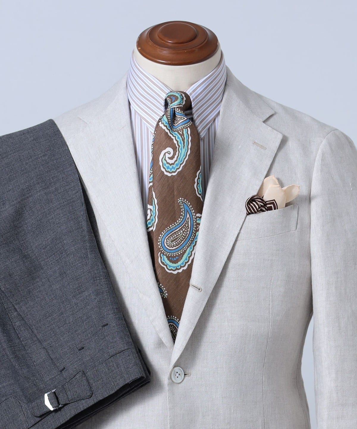 Seaward & Stearn シーワード & スターン / シルクリネン ペイズリー ネクタイ スーツ・ネクタイ MEN BROWN/5 ONE SIZE Seaward & Stearn シーワード & スターン / シルクリネン ペイズリー ネクタイ スーツ・ネクタイ MEN BROWN/5 ONE SIZE