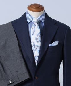 Seaward & Stearn / シルクリネン ペイズリー  ネクタイ