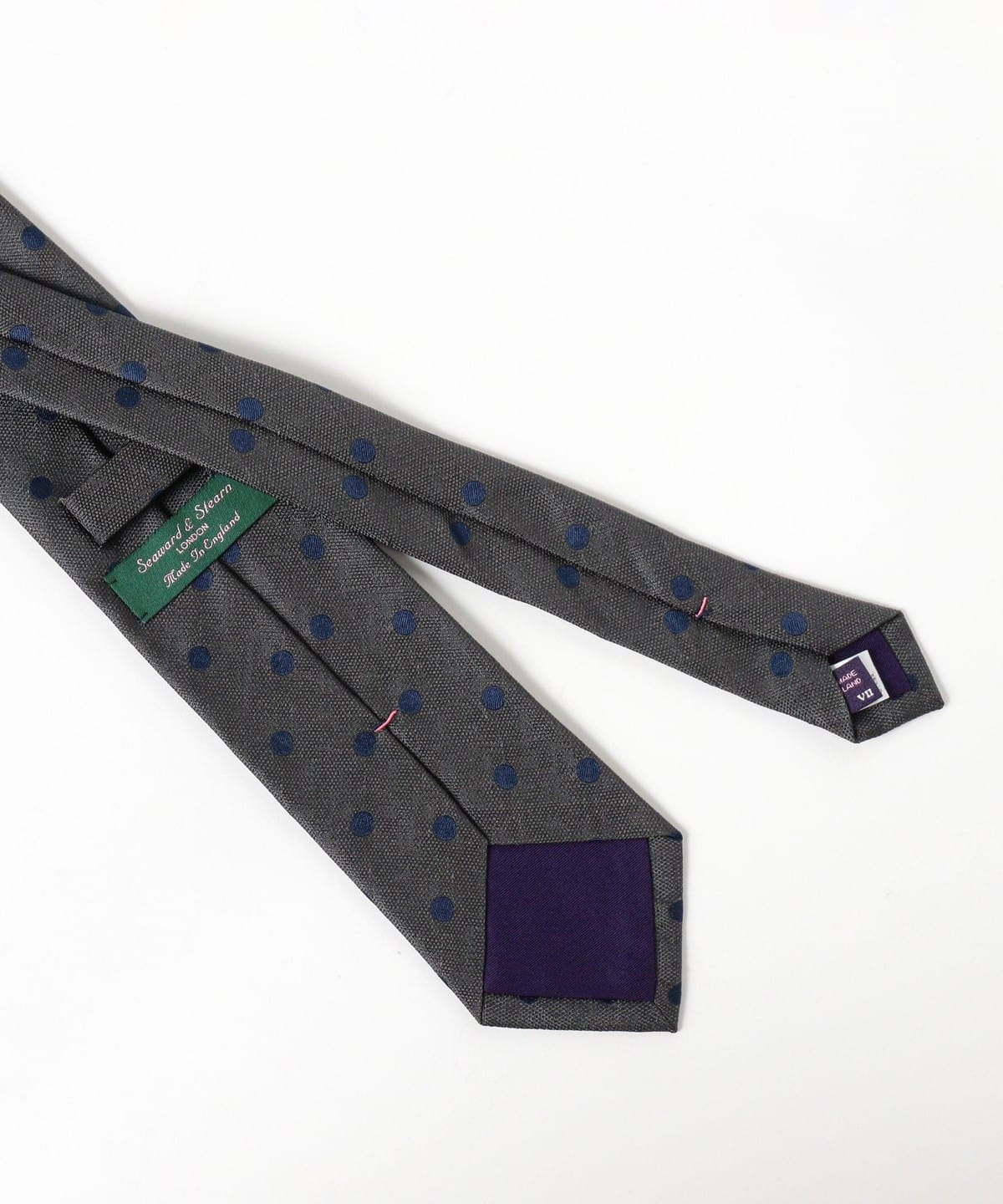 Seaward & Stearn BEAMS F別注 ドットジャカード ネクタイ BEAMS F（ビームスF）Seaward & Stearn / シルク ドット ネクタイ