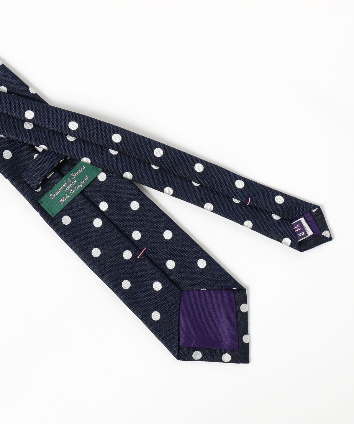 BEAMS F（ビームスF）Seaward & Stearn / シルク ドット ネクタイ