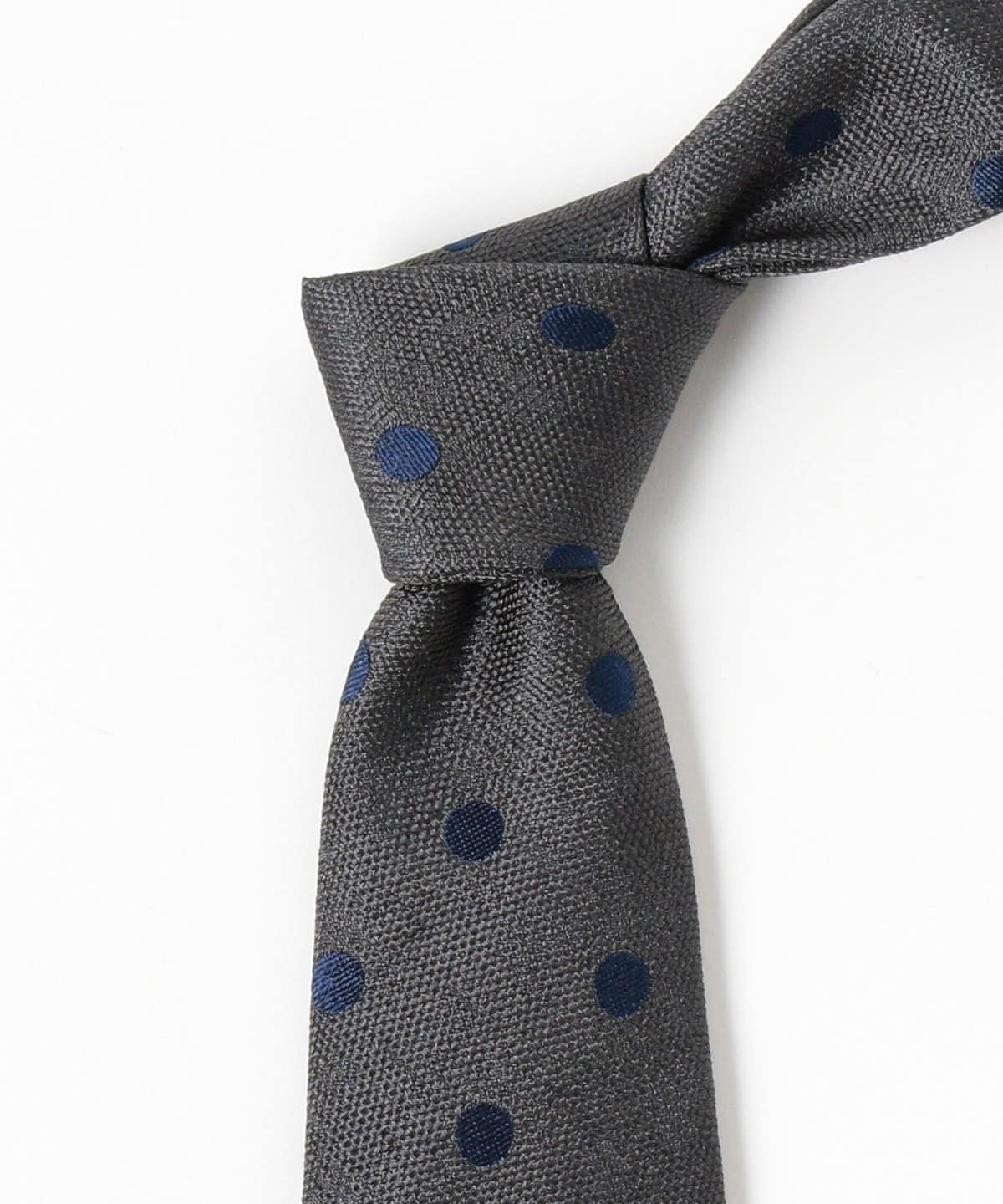 美品　Seaward & Stearn /ドット ネクタイ　グレー BEAMS F（ビームスF）Seaward & Stearn / シルク ドット ネクタイ