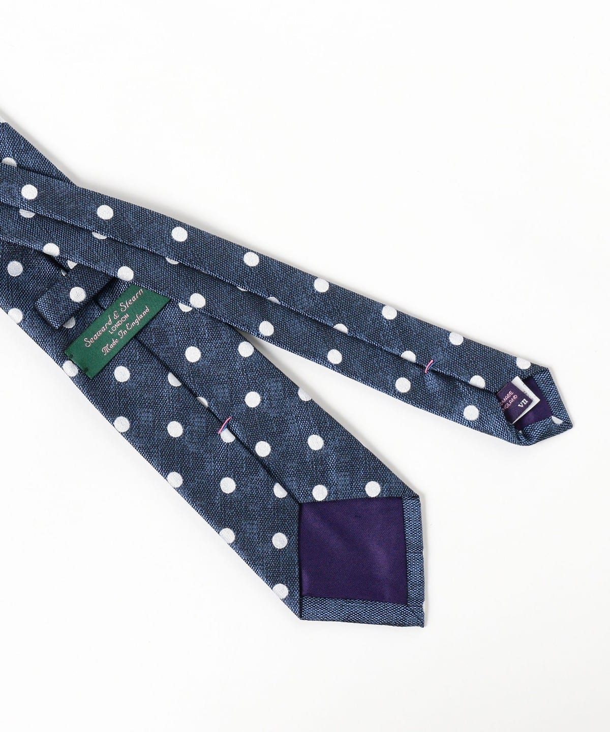 BEAMS F（ビームスF）Seaward & Stearn / シルク ドット ネクタイ