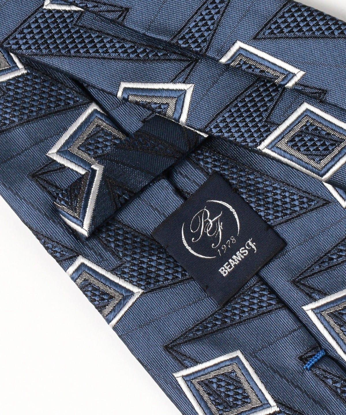 未使用 ビームスエフ ビームスF ネクタイ シルク 小紋柄 ジオ