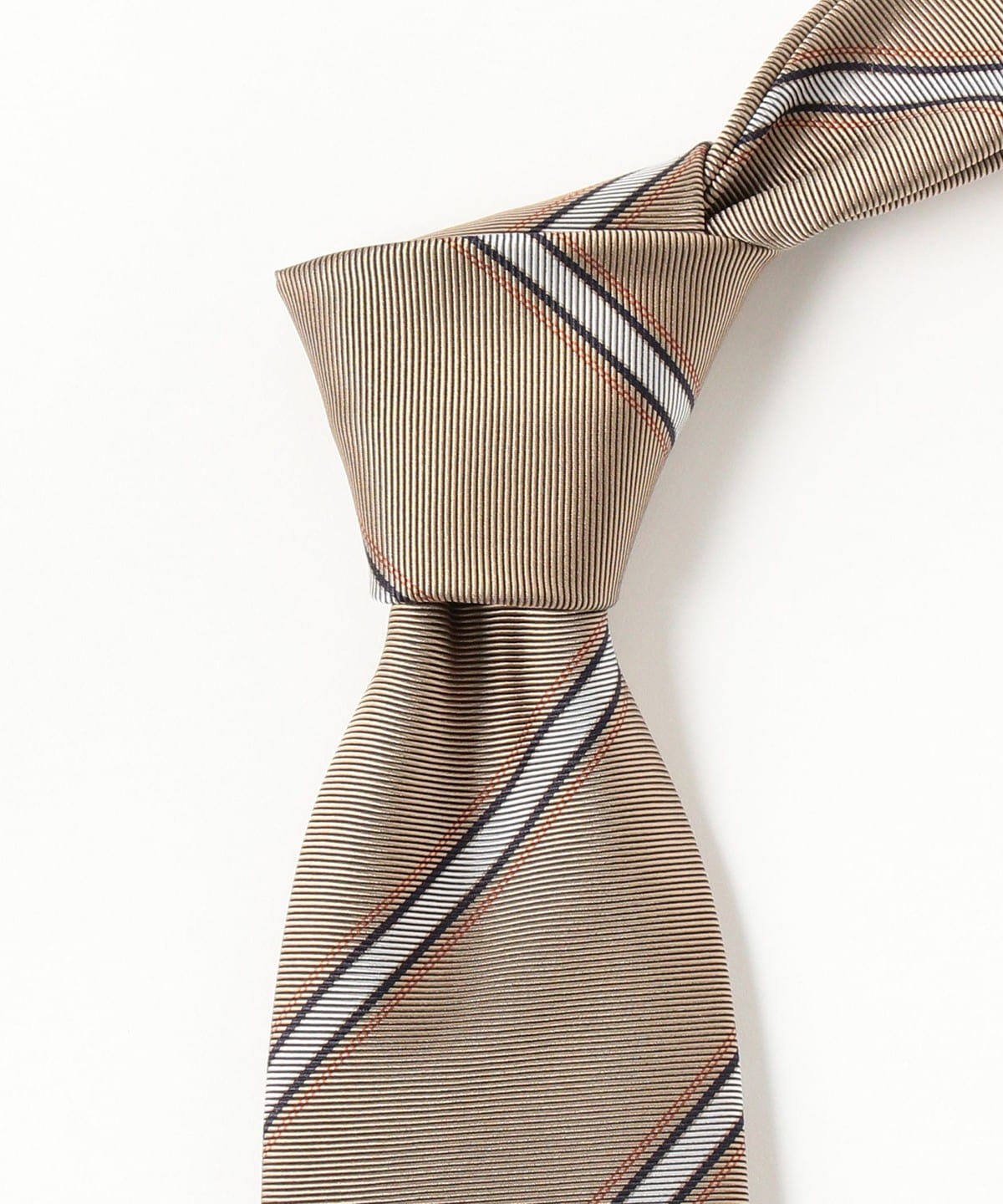 BEAMS F（ビームスF）Fermo Fossati シルク ストライプ ネクタイ