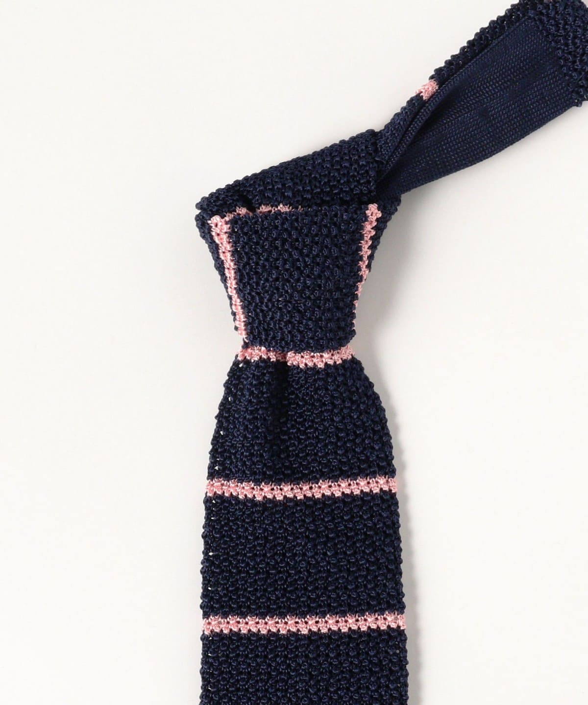 BEAMS F（ビームスF）ASCOT / シルク ボーダー ニットタイ