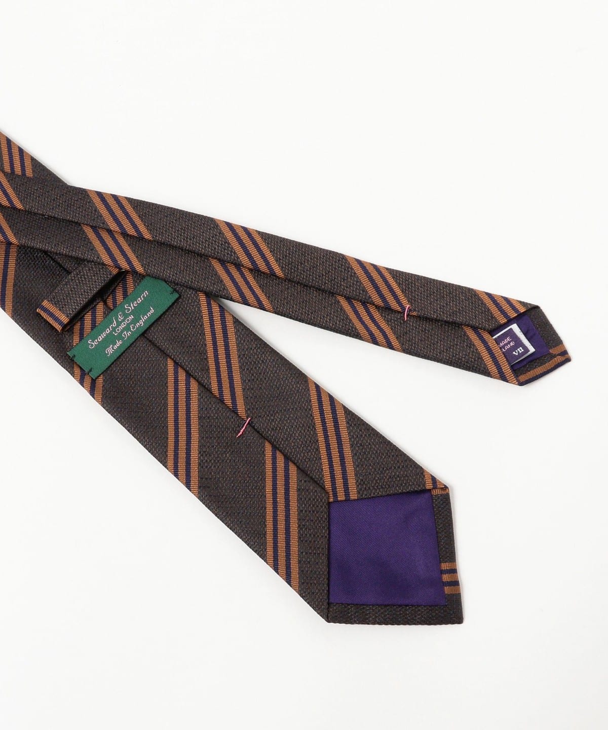 BEAMS F（ビームスF）Seaward & Stearn / シルク ストライプ