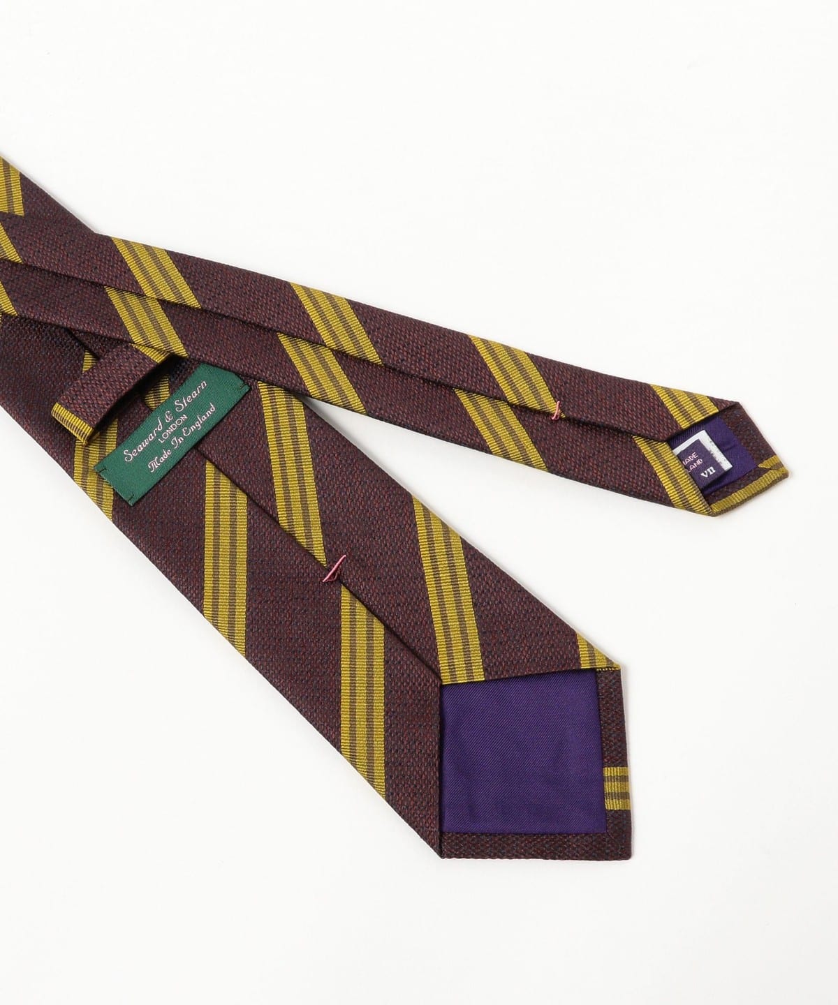 BEAMS F（ビームスF）Seaward & Stearn / シルク ストライプ