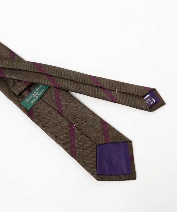 BEAMS F（ビームスF）Seaward & Stearn / シルク ストライプ