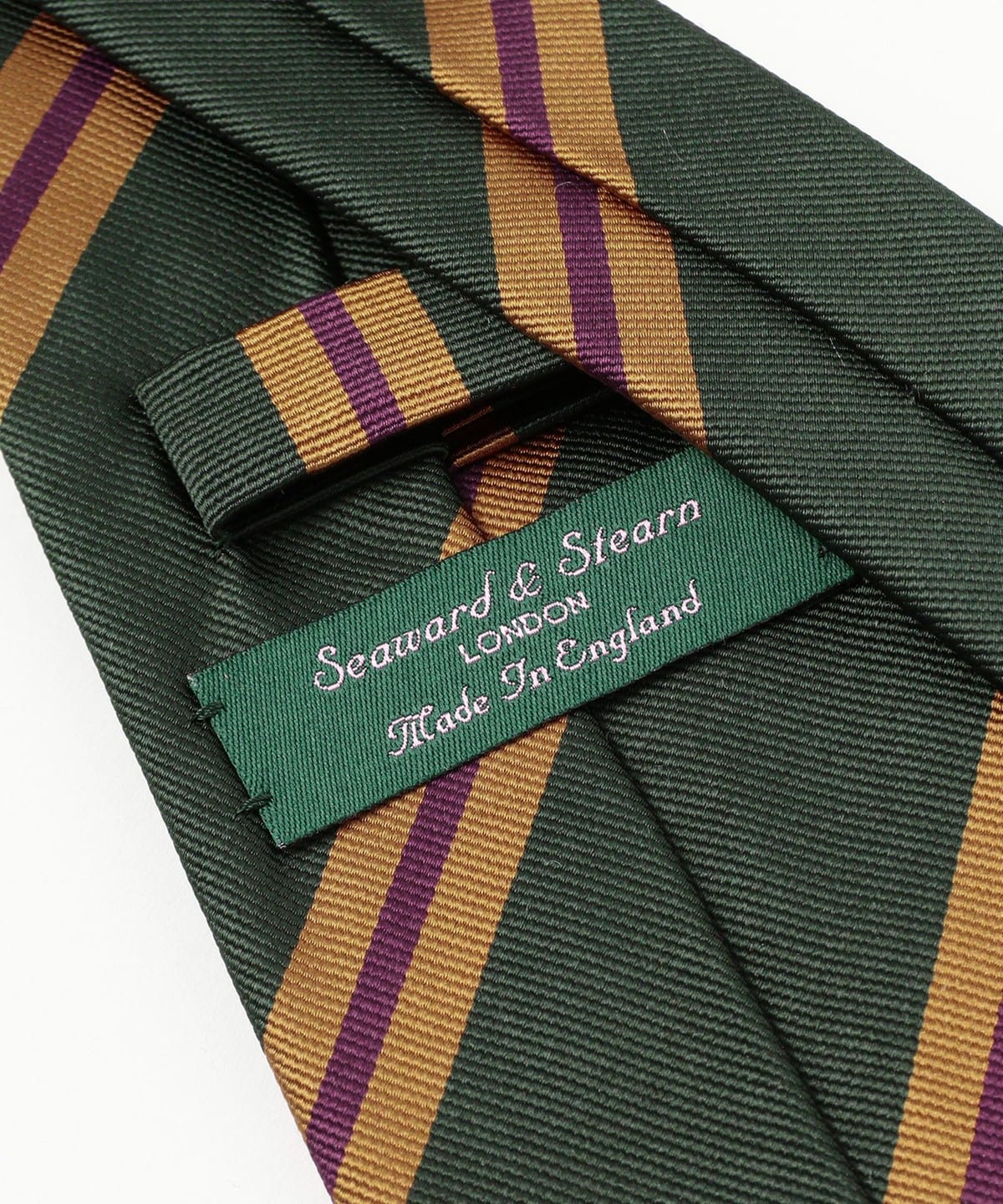 BEAMS F（ビームスF）Seaward & Stearn / シルク ストライプ
