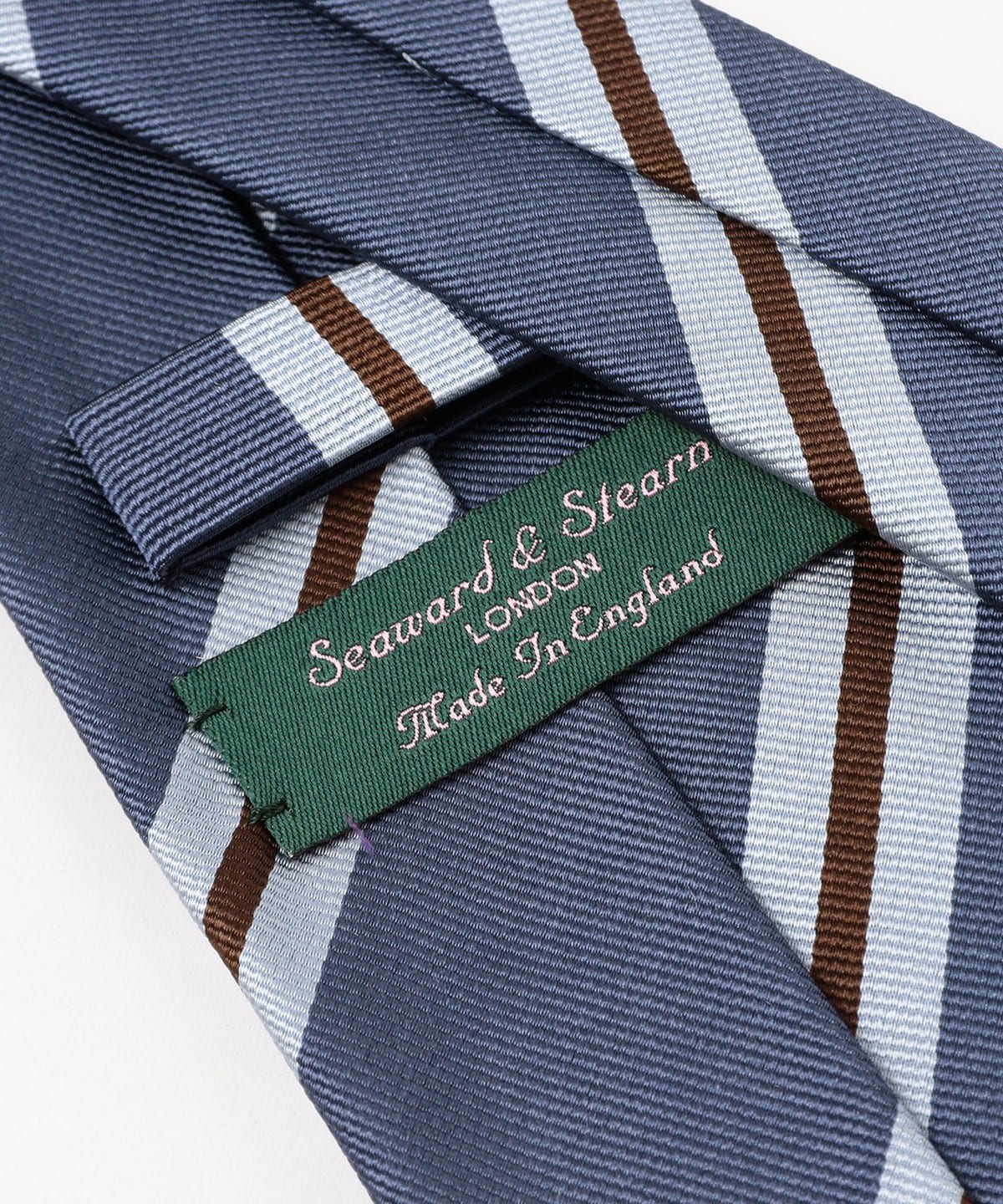 24AW Seaward & Stearn × BEAMS Fストライプネクタイ BEAMS F（ビームスF）Seaward & Stearn / シルク ストライプ