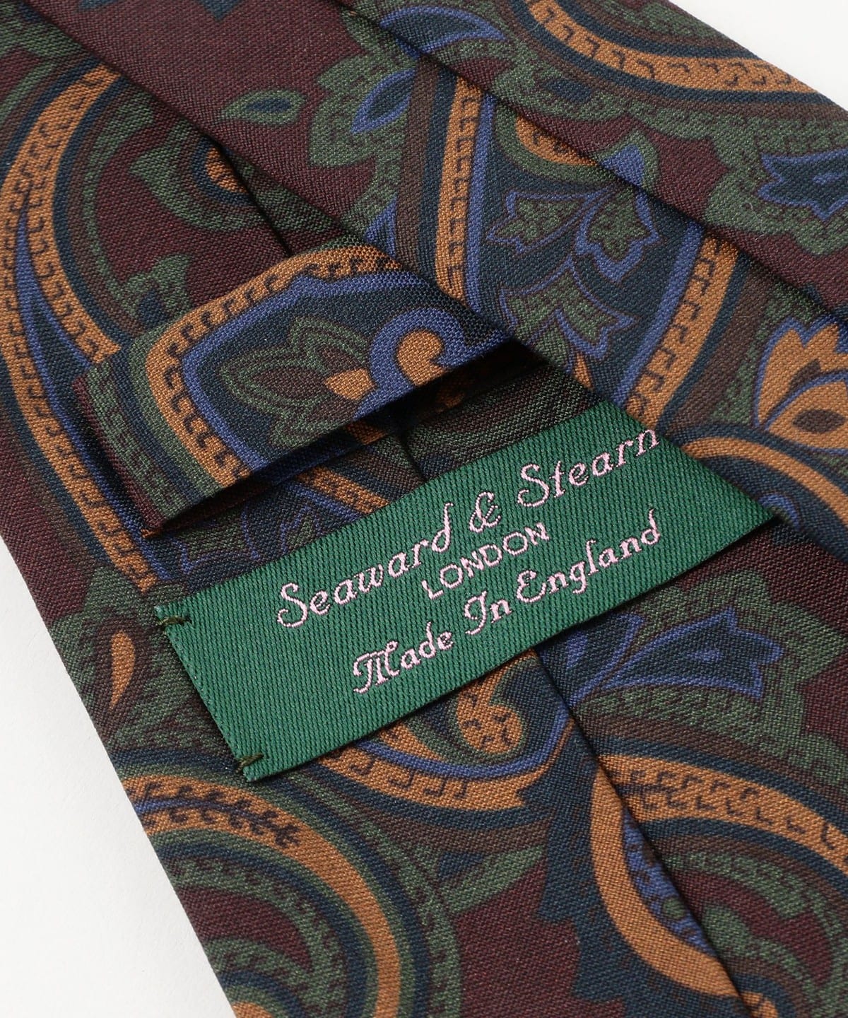 BEAMS F（ビームスF）Seaward & Stearn / シルク ペイズリー柄