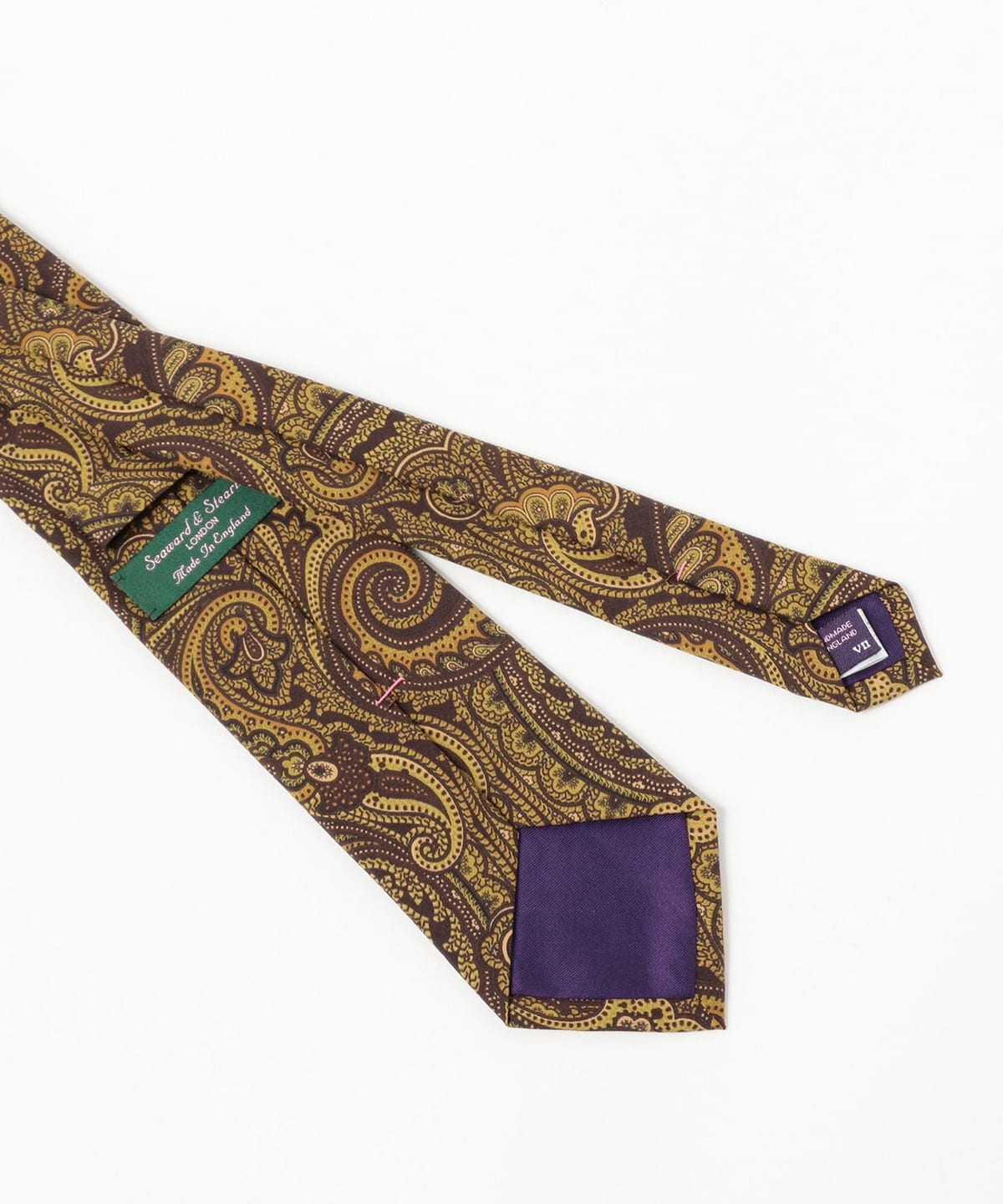 BEAMS F（ビームスF）Seaward & Stearn / シルク ペイズリー柄