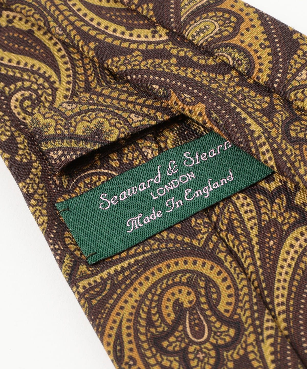 BEAMS F（ビームスF）Seaward & Stearn / シルク ペイズリー柄