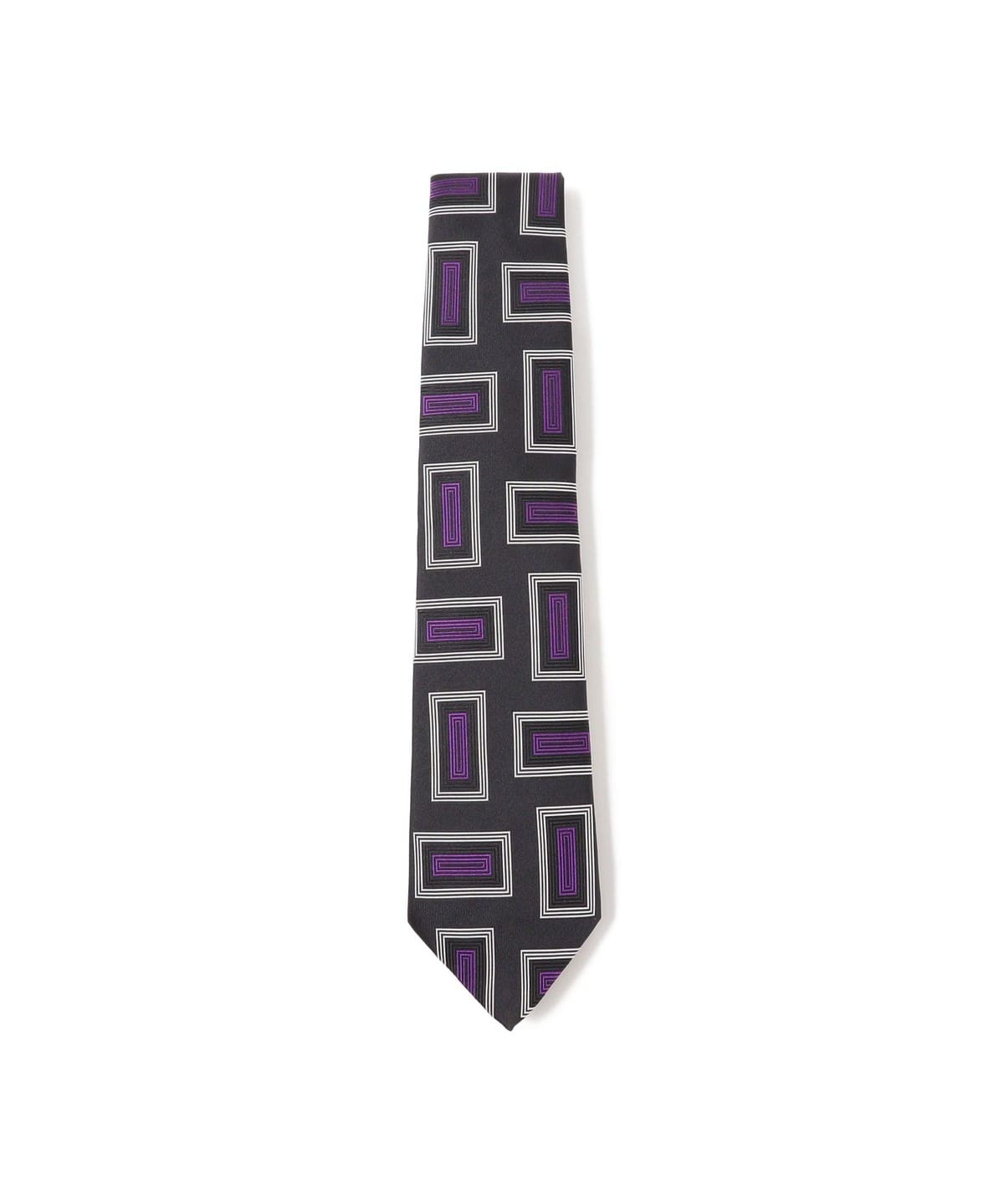 Seaward & Stearn シーワード & スターン / シルク スクエア柄 ジャカード ネクタイ スーツ・ネクタイ MEN BLACK/5 ONE SIZE Seaward & Stearn シーワード & スターン / シルク スクエア柄 ジャカード ネクタイ スーツ・ネクタイ MEN BLACK/5 ONE SIZE