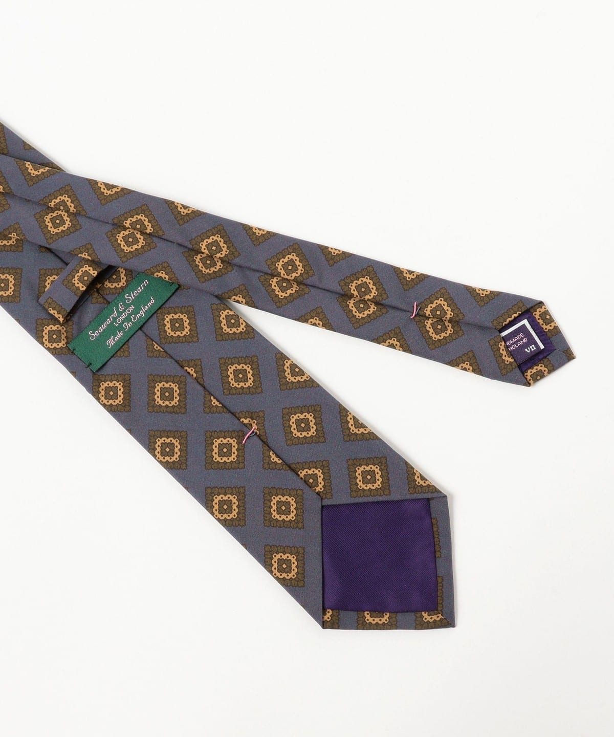 BEAMS F（ビームスF）Seaward & Stearn / シルク 小紋柄 プリント