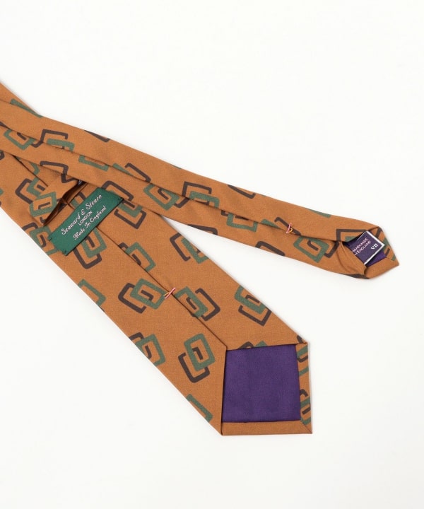 BEAMS F（ビームスF）Seaward & Stearn / シルク スクエア柄 プリント