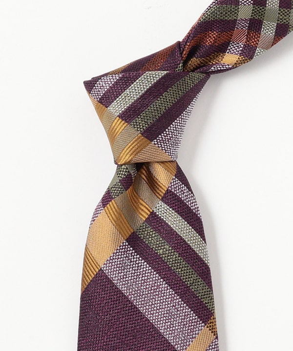 BEAMS F（ビームスF）Seaward & Stearn / シルク チェック柄