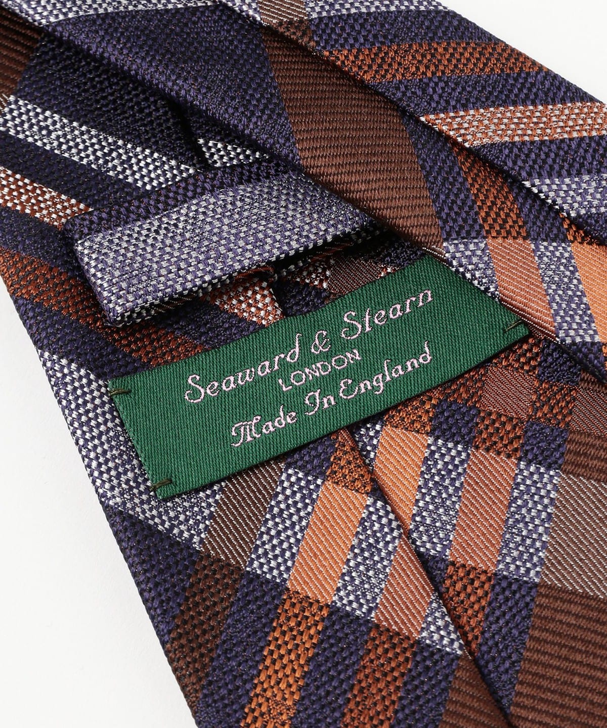 BEAMS F（ビームスF）Seaward & Stearn / シルク チェック柄
