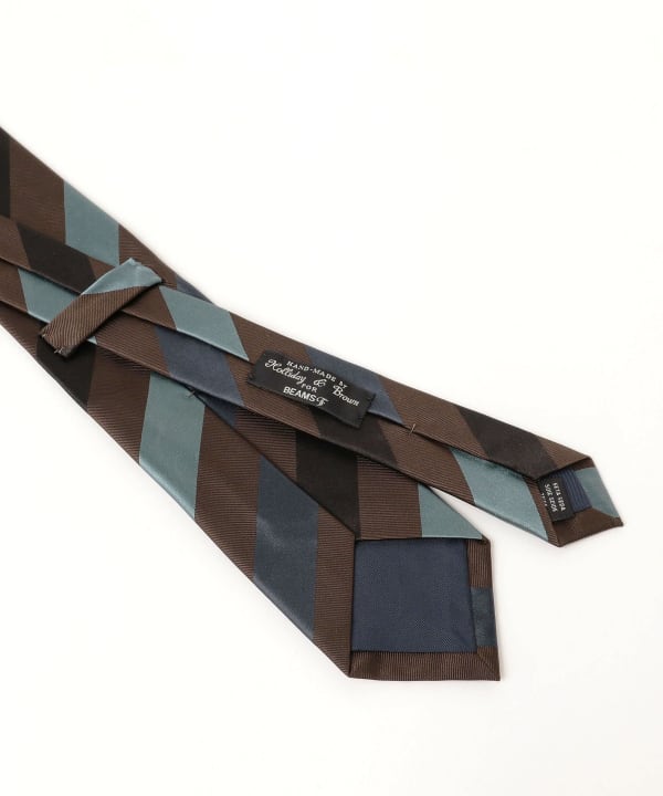 Holiday & Brown FOR BEAMS F ソリッドシルクタイ BEAMS F BEAMS Holliday & Brown / Silk Stripe Necktie (Suits