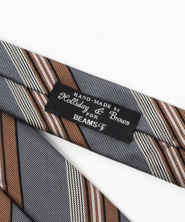 む*ろ様 未使用タグ付 Holliday&Brown BEAMS F 別注 ドッ BEAMS F マフラー Holliday ＆ Brown / シルク ドット柄