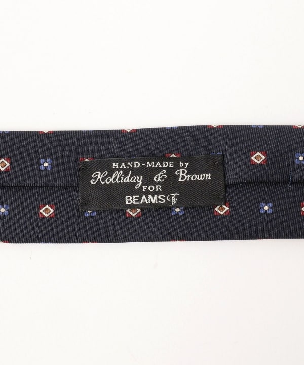 24SS BEAMS F別注 Holliday & Brown 小紋柄ネクタイ BEAMS F（ビームスF）Holliday & Brown / シルク 小紋柄