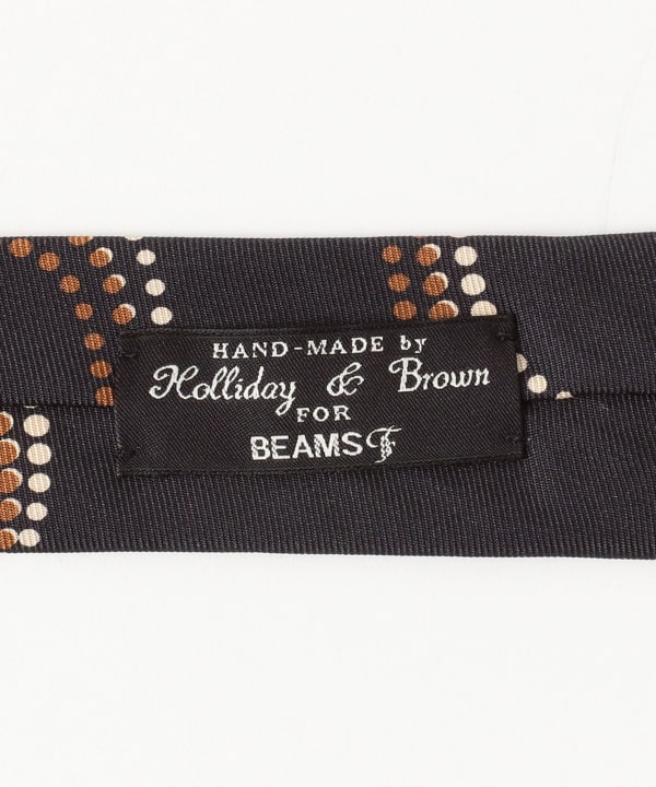 BEAMS F（ビームスF）Holliday & Brown / シルク プリント ネクタイ