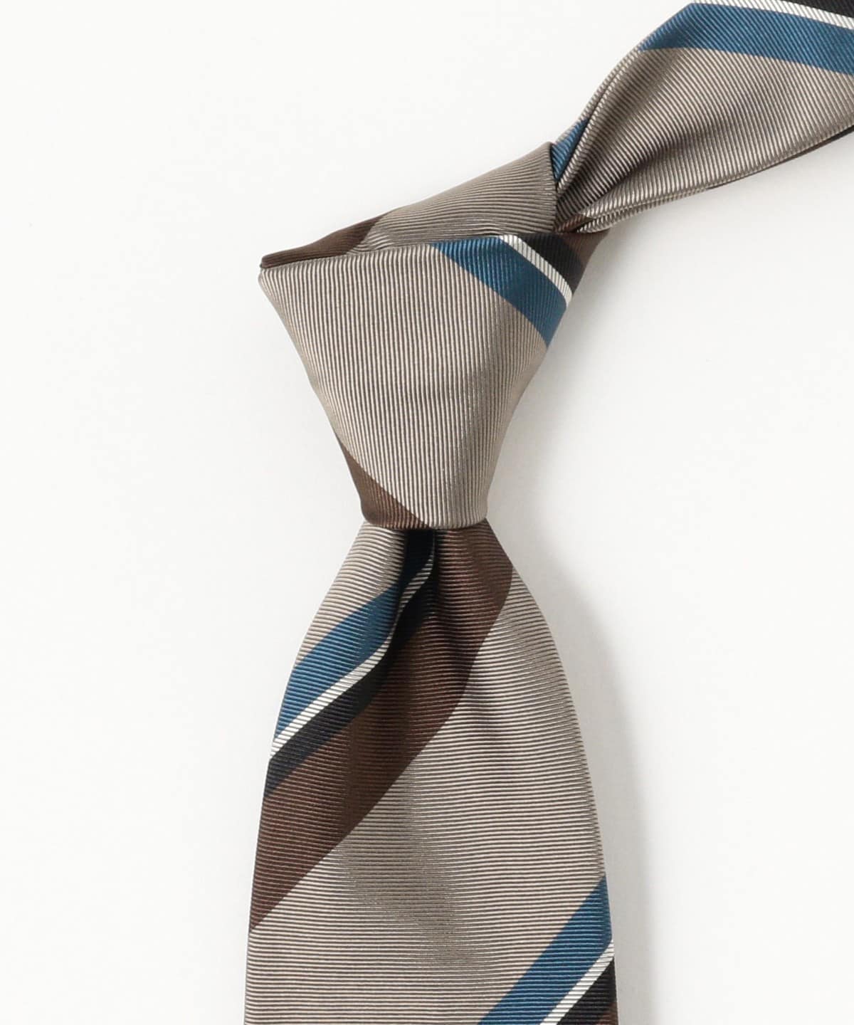 BEAMS F（ビームスF）FRANCO BASSI / シルク ストライプ ネクタイ