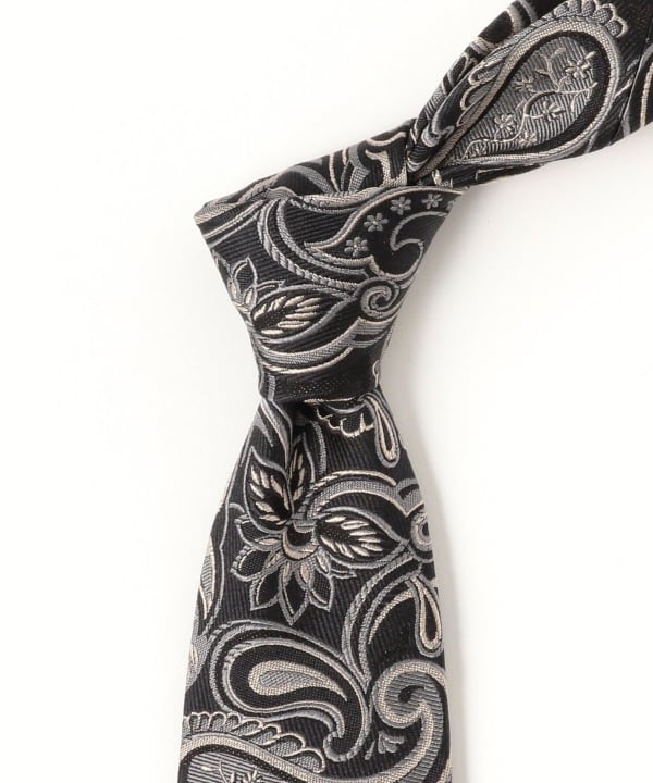 ネイビー　ペイズリー ネクタイ　beams f フランコバッシ　ビームスエフ BEAMS F（ビームスF）【タイムセール】FRANCO BASSI / シルク 小