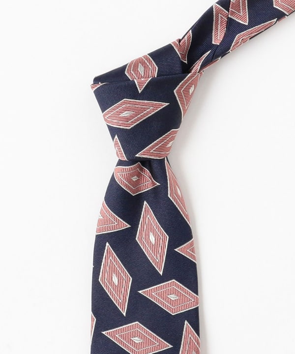 BEAMS F（ビームスF）FRANCO BASSI / シルク ダイヤ柄 ネクタイ