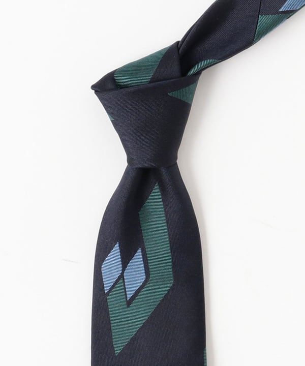 BEAMS F（ビームスF）FRANCO BASSI / シルク ダイヤ柄 ネクタイ