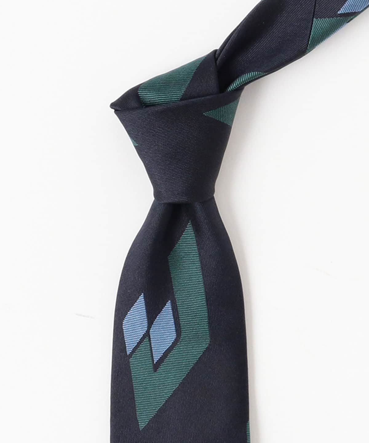 BEAMS F（ビームスF）FRANCO BASSI / シルク ダイヤ柄 ネクタイ