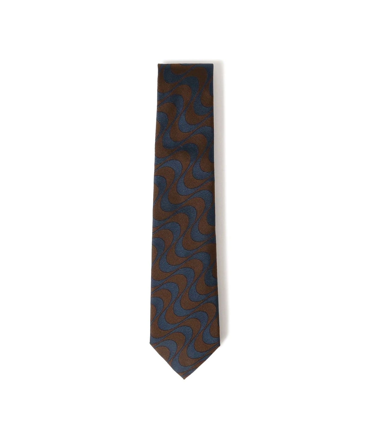 FRANCO BASSI フランコバッシ / シルクコットン ウェーブ柄 ネクタイ スーツ・ネクタイ MEN BROWN/4 ONE SIZE FRANCO BASSI フランコバッシ / シルクコットン ウェーブ柄 ネクタイ スーツ・ネクタイ MEN BROWN/4 ONE SIZE
