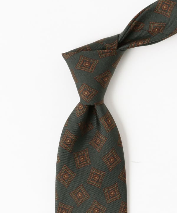 BEAMS F（ビームスF）JOHN COMFORT / シルク 小紋柄 プリント ネクタイ