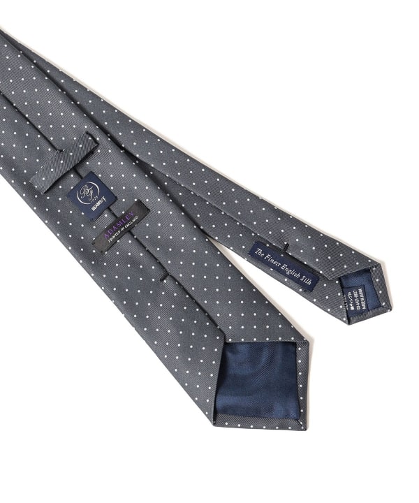 BEAMS F（ビームスF）ADAMLEY シルク ピンドット柄 プリント