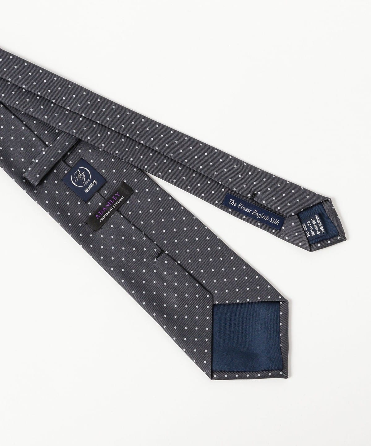 personality ネクタイ BEAMS F BEAMS F（ビームスF）ADAMLEY シルク ピンドット柄 プリント
