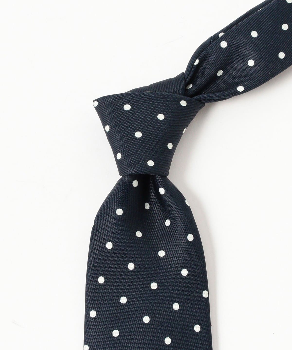 BEAMS F（ビームスF）ADAMLEY シルク ドット柄 プリント ネクタイ