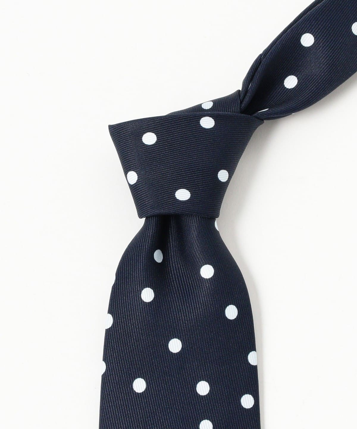 beamsf ネクタイ　ドット　ネイビー　ADAMLEY社　 新品未使用 BEAMS F（ビームスF）【12/4値下げ】ADAMLEY シルク ドット柄 プリント