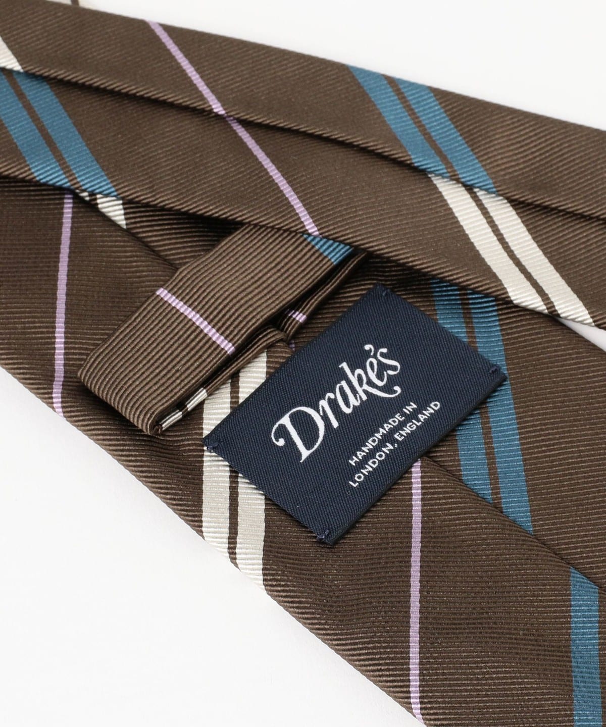 BEAMS F（ビームスF）Drake's / シルクコットン ストライプ