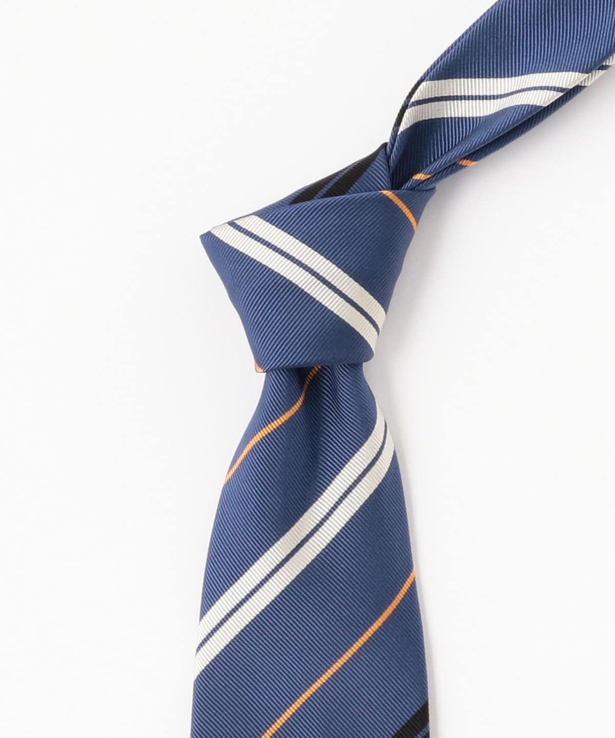 BEAMS F（ビームスF）Drake's / シルクコットン ストライプ ネクタイ