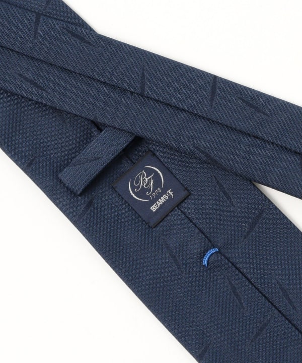 【新品・タグ付き】BEAMS F シルク ソリッド　ネクタイ（ネイビー） BEAMS F（ビームスF）【8/7再値下げ】シルク ソリッド ネクタイ