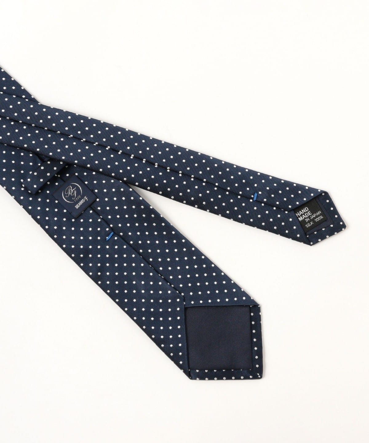 BEAMS F（ビームスF）シルク ドット柄 ジャカード ネクタイ（スーツ