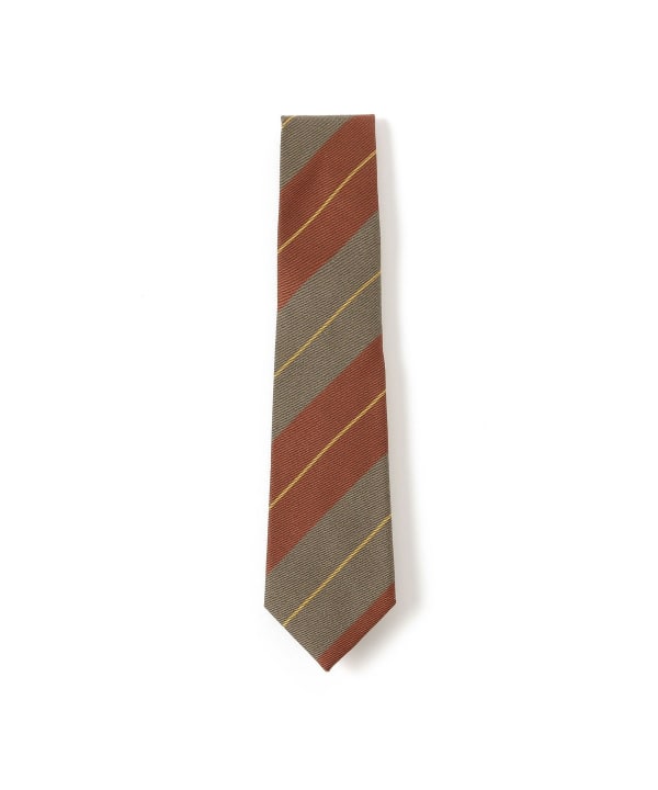 BEAMS F Fermo Fossati 段落ち ストライプ ネクタイ BEAMS F（ビームスF）Fermo Fossati シルク ストライプ ネクタイ