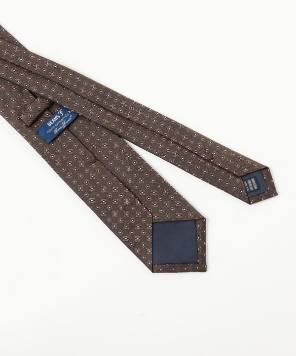 【BEAMS F】〈Fermo Fossati〉 ジャカード　小紋&ウェーブタイ BEAMS F（ビームスF）Fermo Fossati シルク 小紋柄 ジャカード
