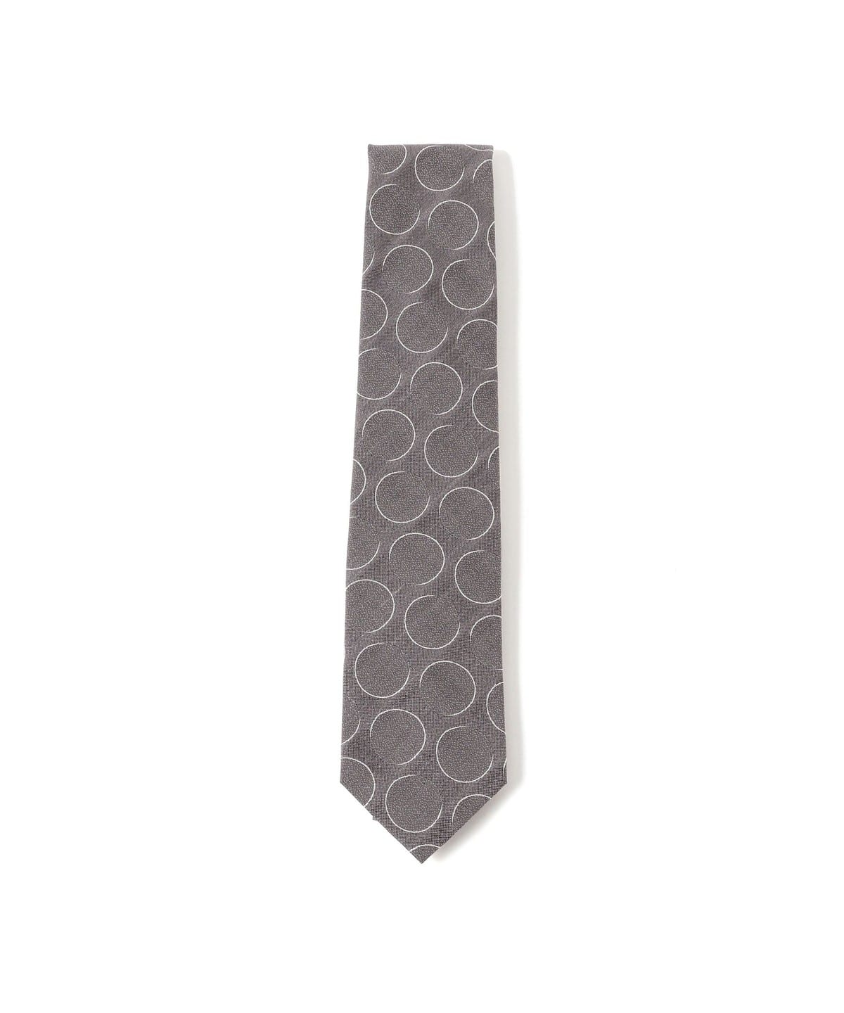 Fermo Fossati シルク サークル小紋柄 ジャカード ネクタイ スーツ・ネクタイ MEN GREY ONE SIZE Fermo Fossati シルク サークル小紋柄 ジャカード ネクタイ スーツ・ネクタイ MEN GREY ONE SIZE
