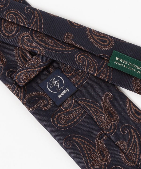 BEAMS F（ビームスF）シルク ペイズリー柄 ジャカード ネクタイ