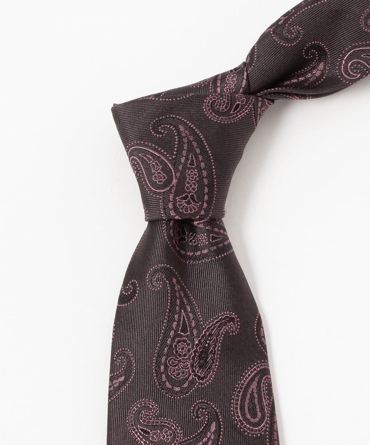 BEAMS F（ビームスF）シルク ペイズリー柄 ジャカード ネクタイ