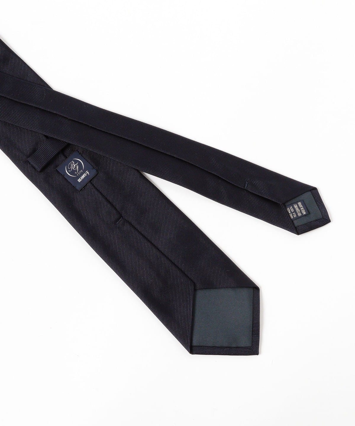 〔超美品〕ビームスF personality ネクタイ ネイビソリッドタイ BEAMS F（ビームスF）シルク ソリッド ネクタイ（スーツ・ネクタイ