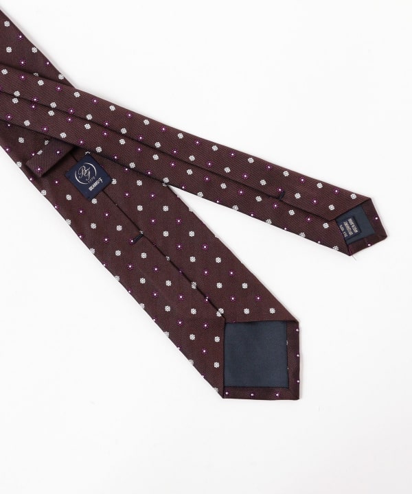 BEAMS F（ビームスF）シルク 小紋柄 ジャカード ネクタイ（スーツ