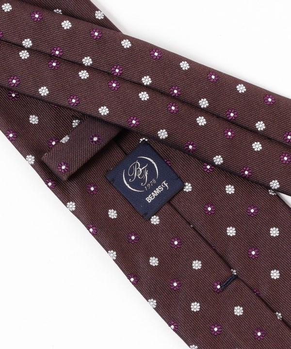 BEAMS F（ビームスF）シルク 小紋柄 ジャカード ネクタイ（スーツ