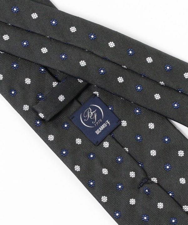 BEAMS F（ビームスF）シルク 小紋柄 ジャカード ネクタイ（スーツ